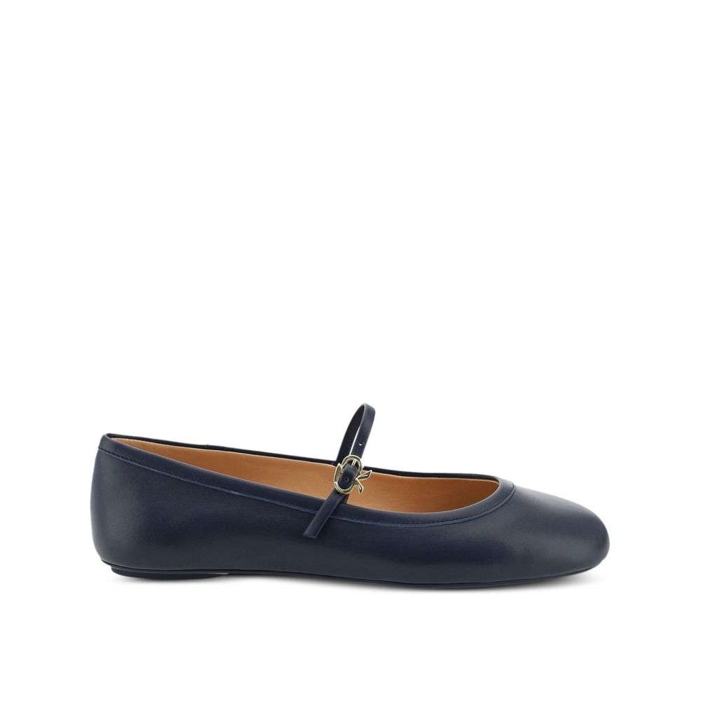 Gianvito Rossi Blue Fabric Ballet Flats | Regal Royce