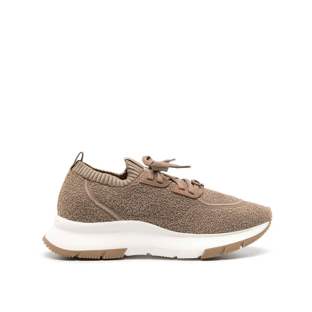 Gianvito Rossi Brown Fabric Athletic Sneakers | Regal Royce