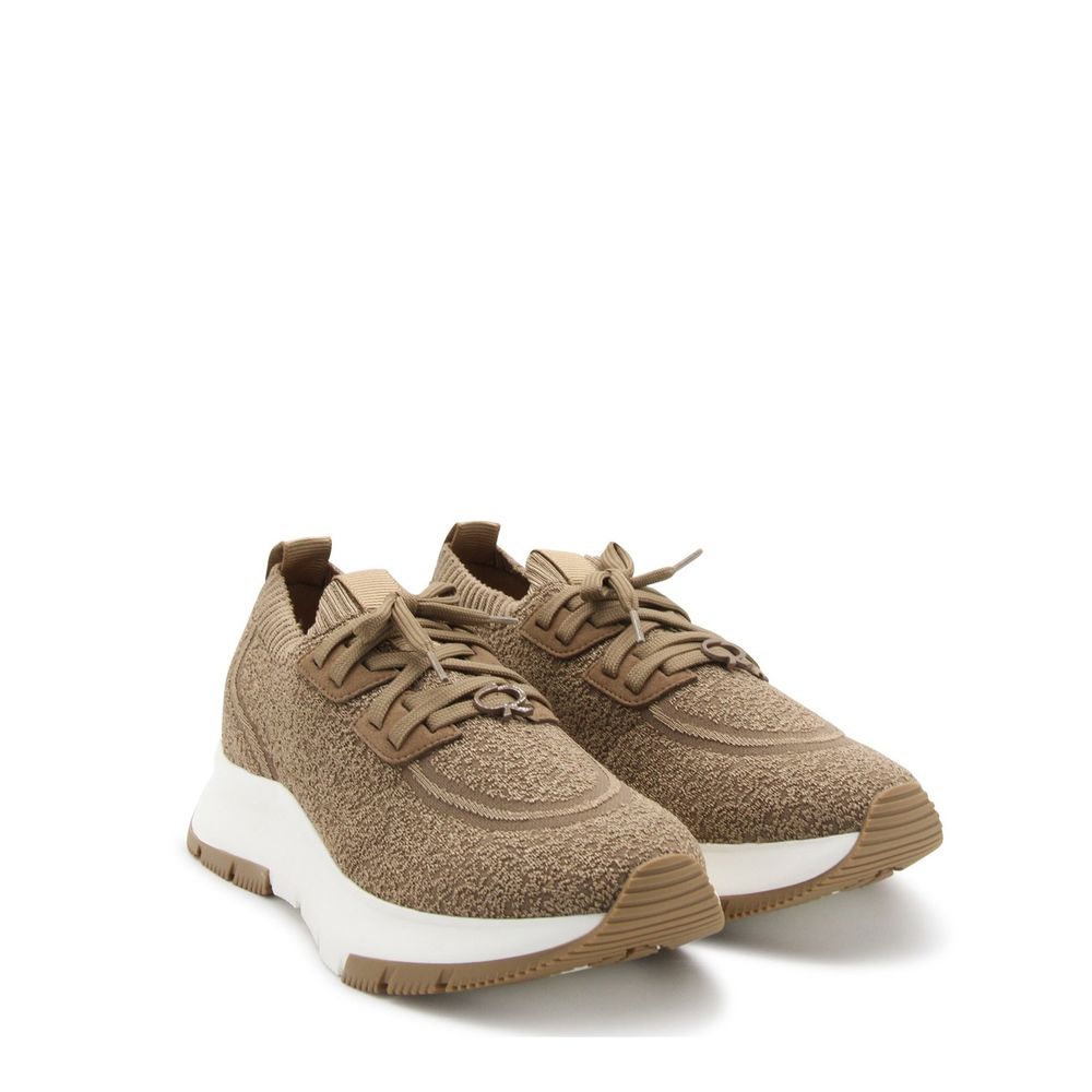Gianvito Rossi Brown Fabric Athletic Sneakers | Regal Royce