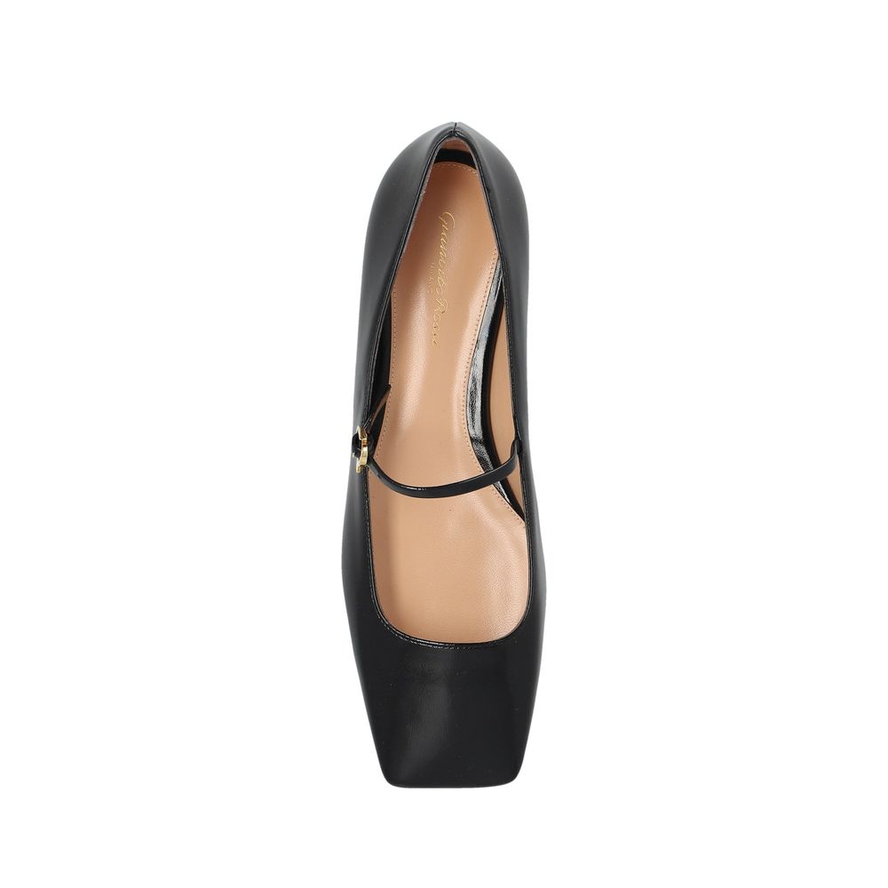 Gianvito Rossi Black Calfskin Ballet Flats | Regal Royce