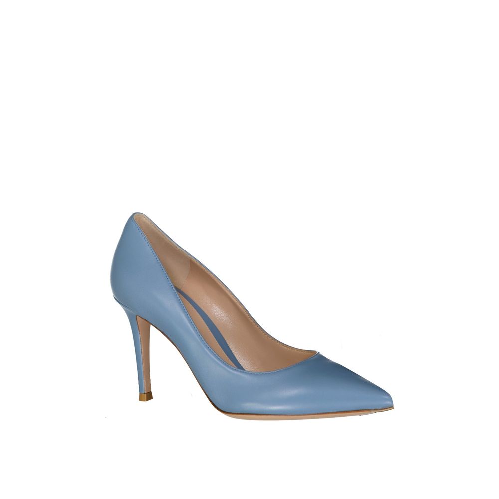 Gianvito Rossi Blue Leather High Heel Pumps | Regal Royce