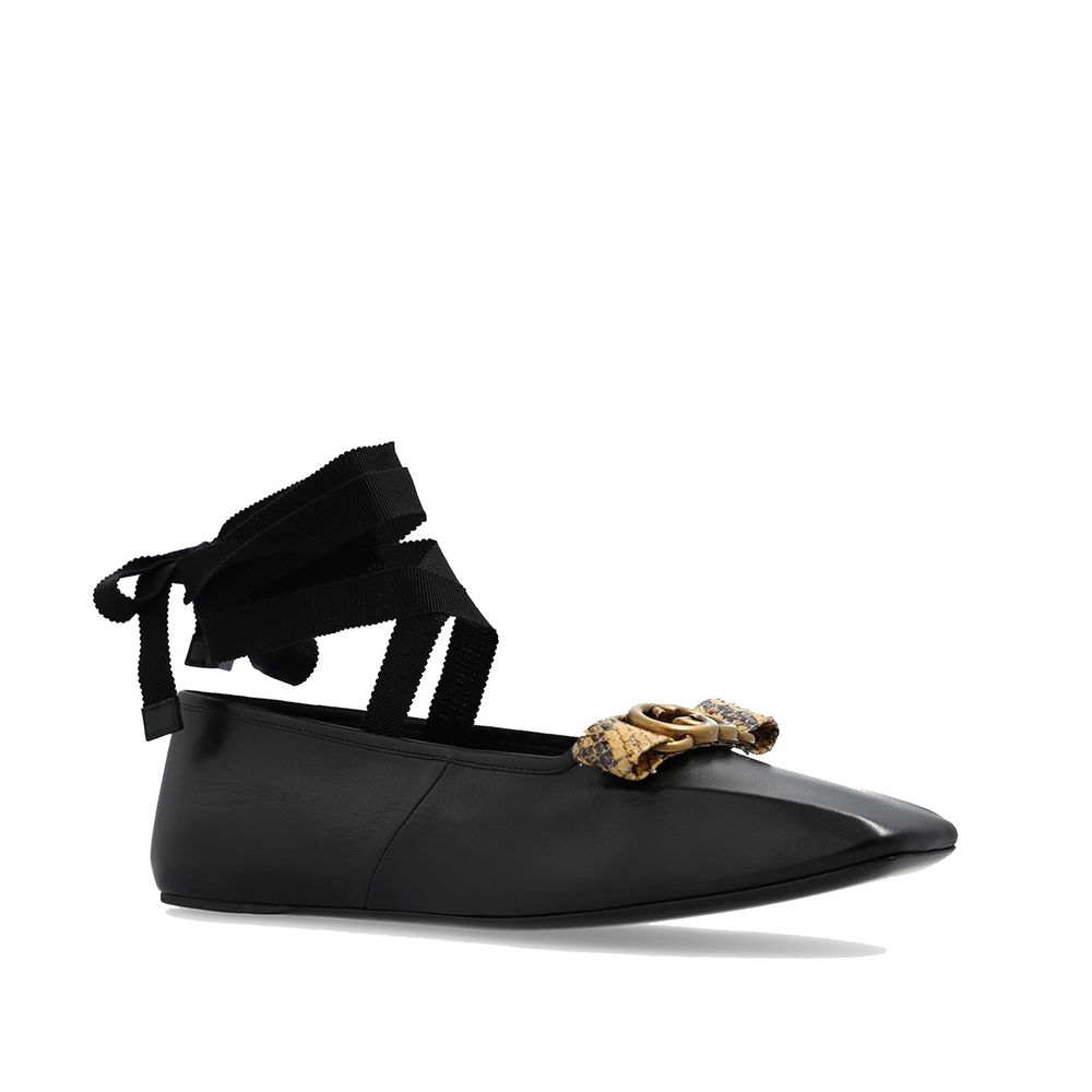 Gucci Black Calfskin Ballet Flats | Regal Royce