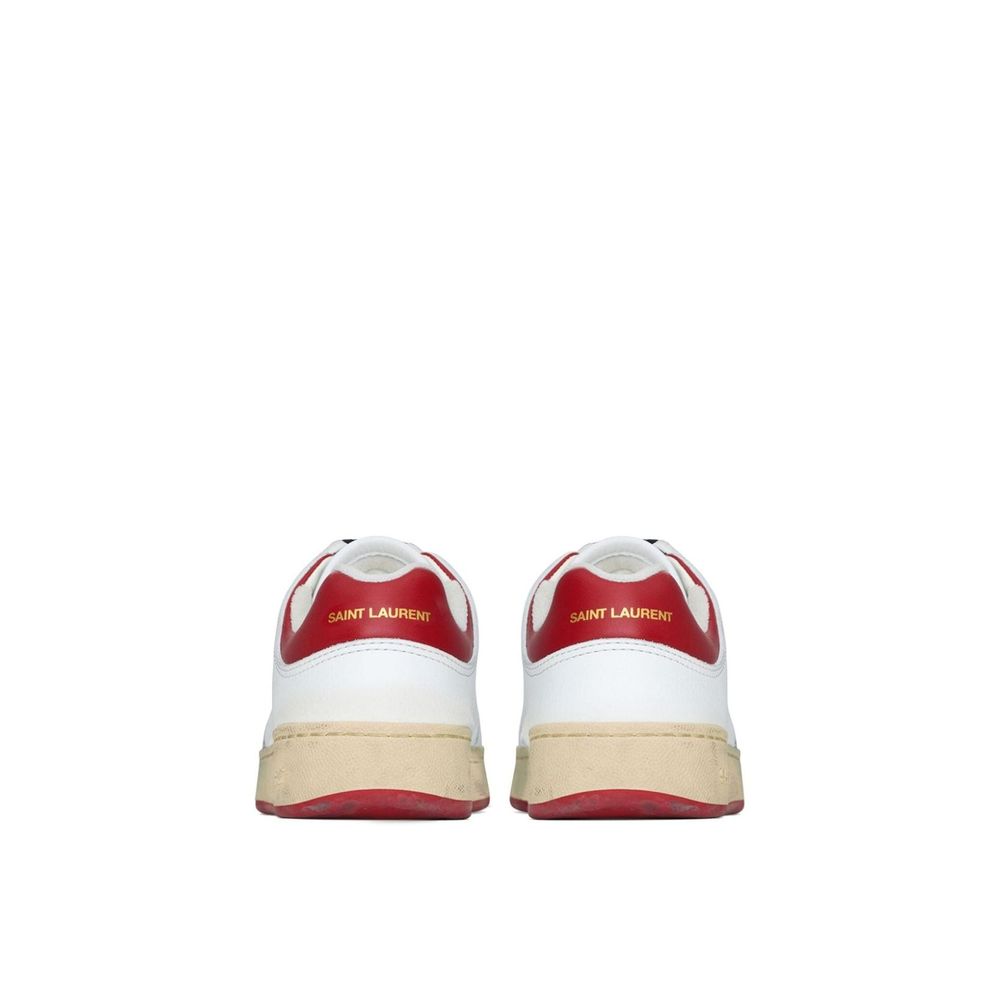 Saint Laurent White Calfskin Low Top Sneakers | Regal Royce