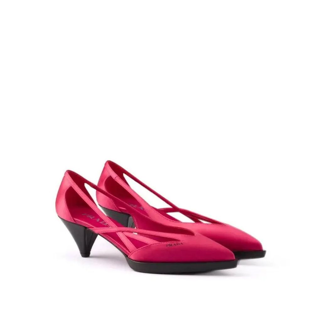 Prada Multicolor Silk Mid Heel Pumps | Regal Royce