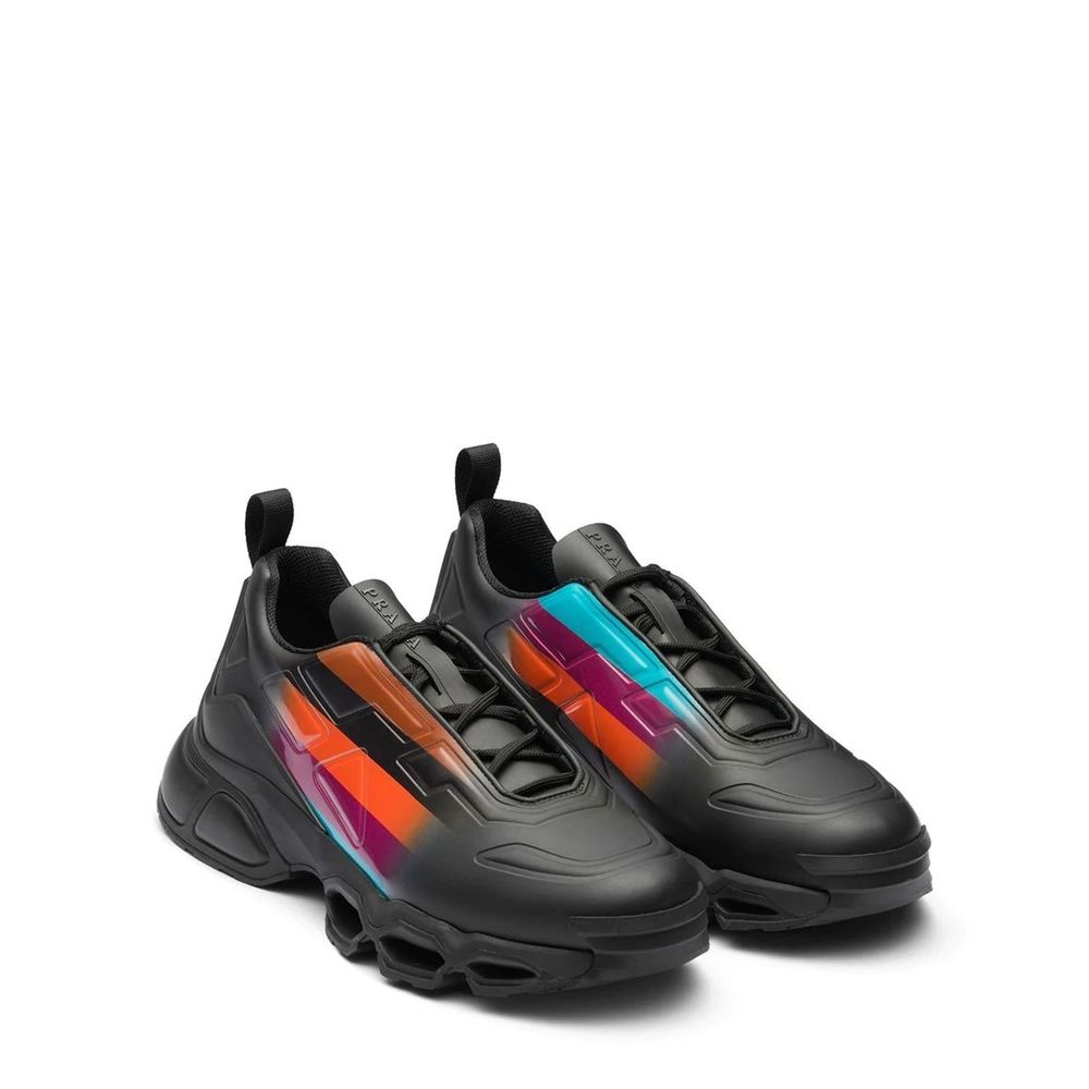 Prada Black Rubber Chunky Sneakers | Regal Royce