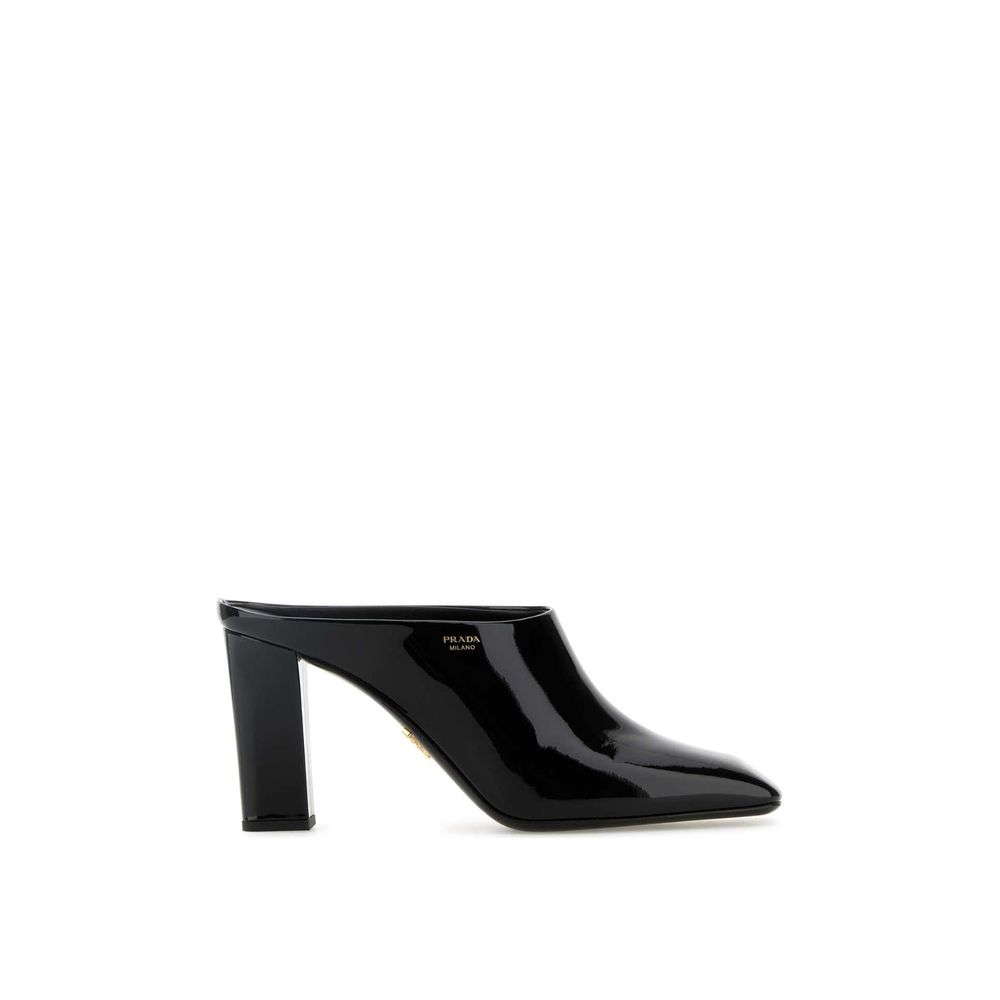 Prada Black Calfskin Mules | Regal Royce