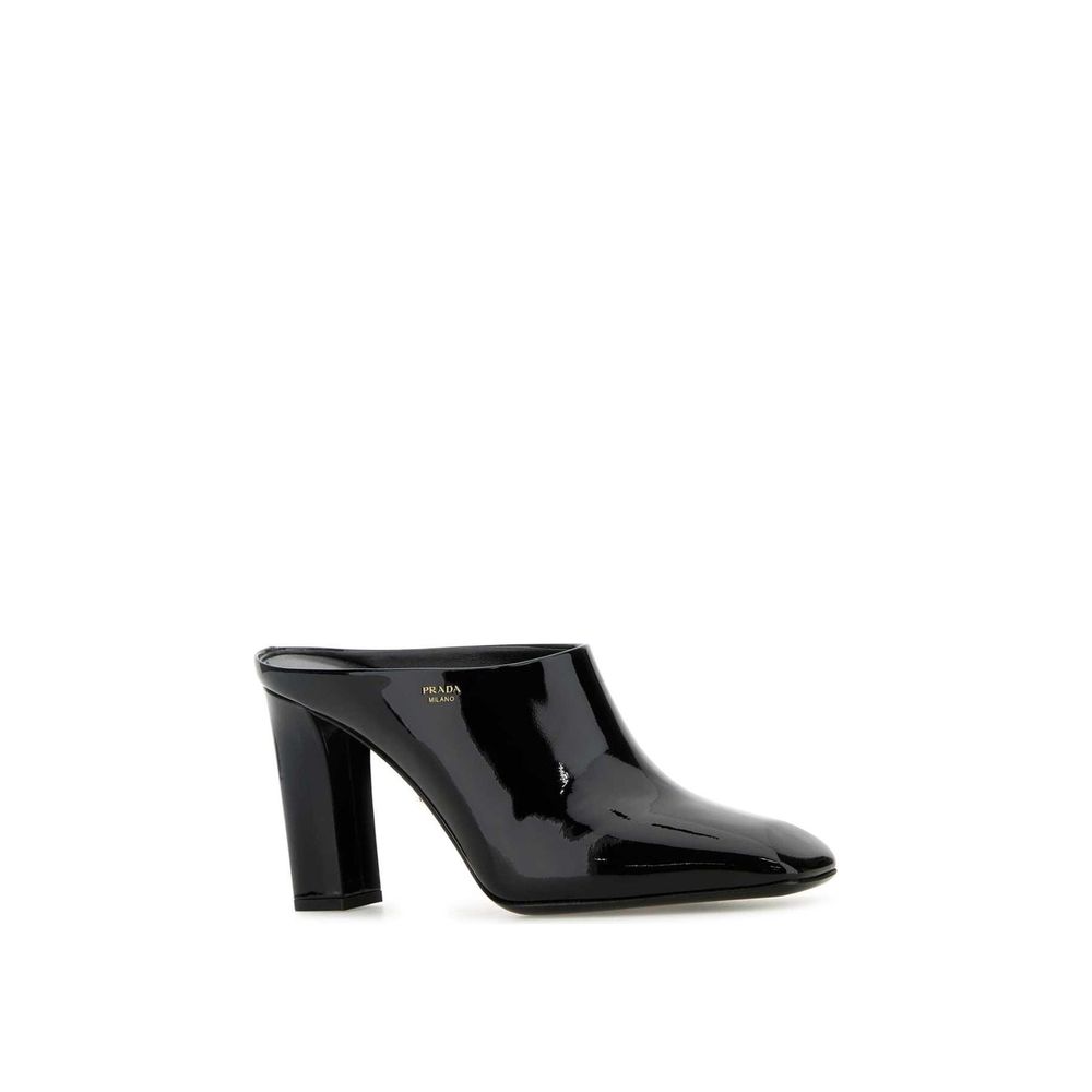 Prada Black Calfskin Mules | Regal Royce