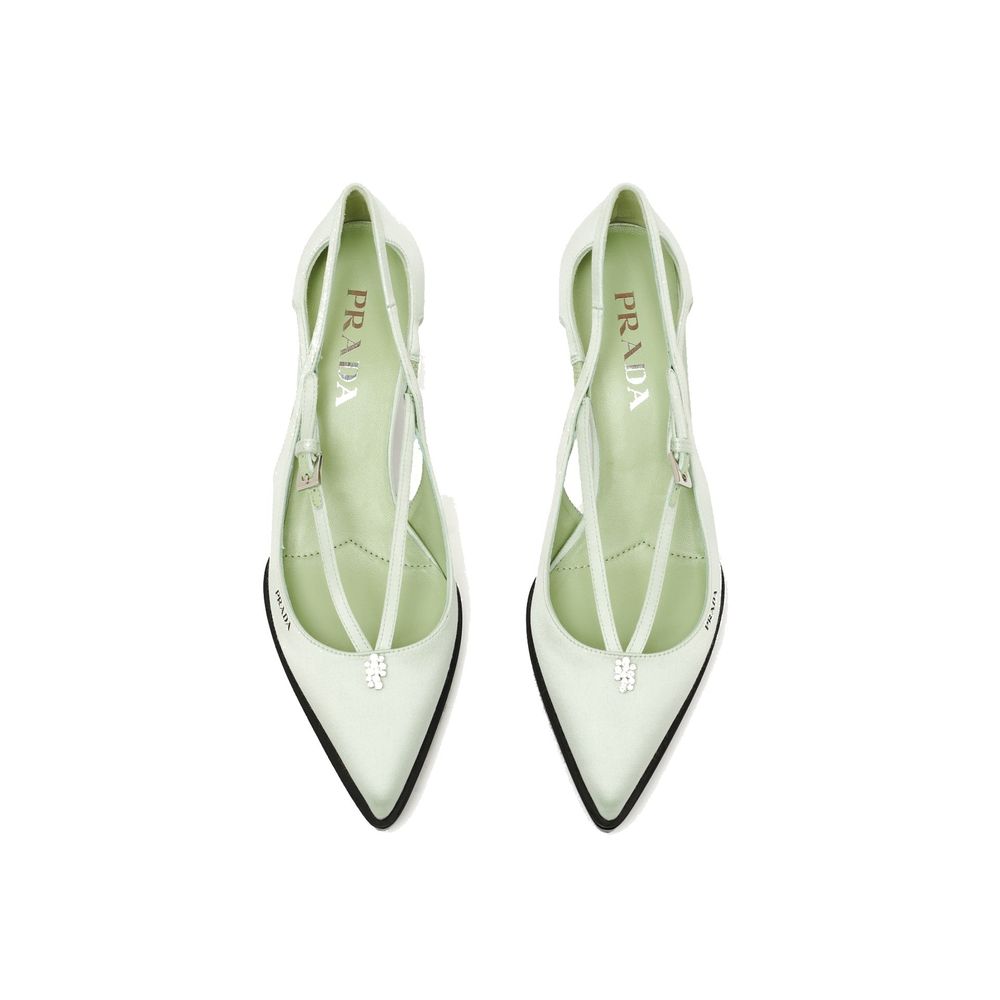 Prada Bicolor Silk Mid Heel Pumps | Regal Royce