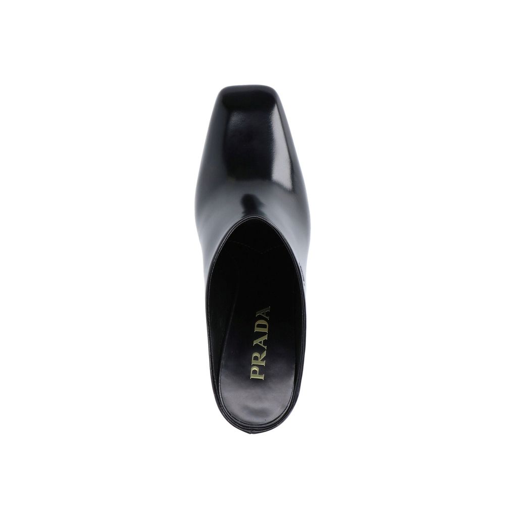 Prada Black Calfskin Mules | Regal Royce