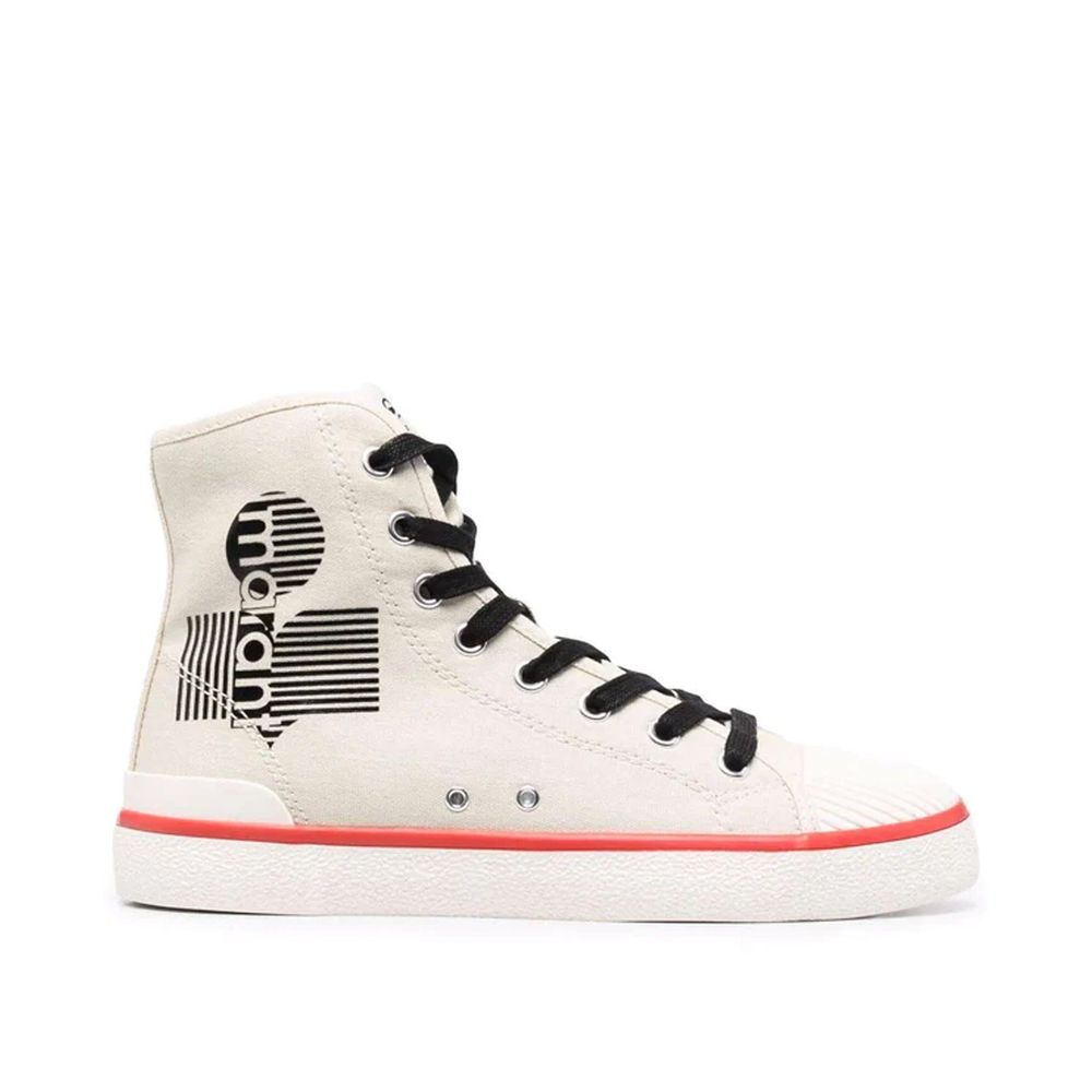 Isabel Marant Beige Canvas High Top Sneakers | Regal Royce
