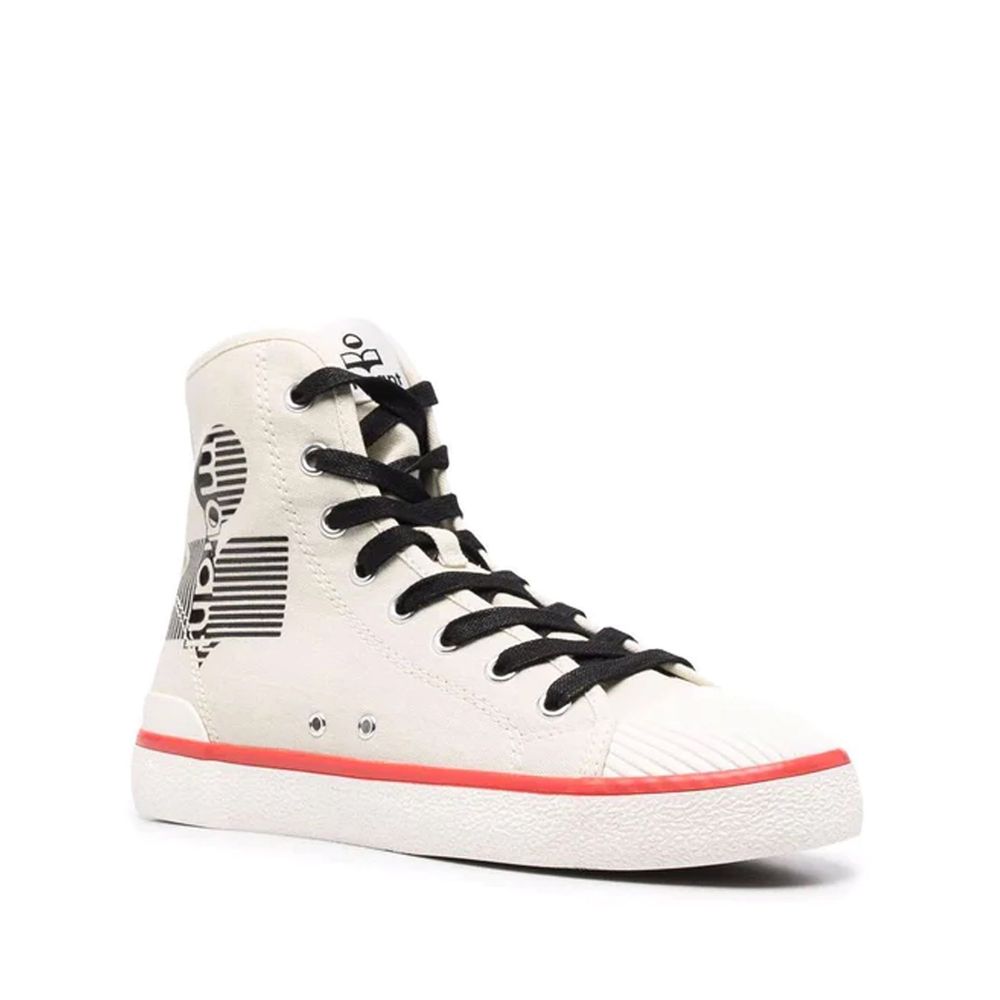 Isabel Marant Beige Canvas High Top Sneakers | Regal Royce