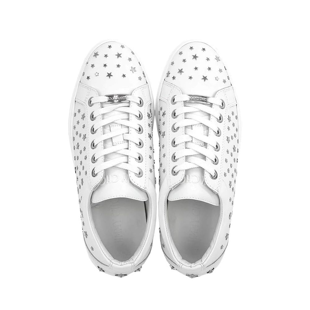 Jimmy Choo White Calfskin Low Top Sneakers | Regal Royce
