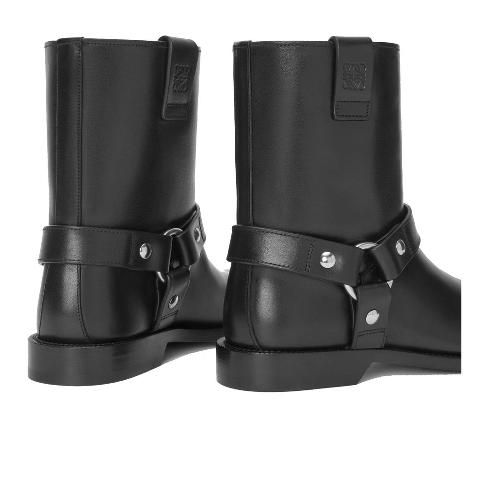 Loewe Black Calfskin Ankle Boots | Regal Royce