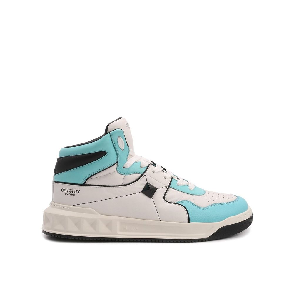Valentino Garavani White Calfskin High Top Sneakers | Regal Royce