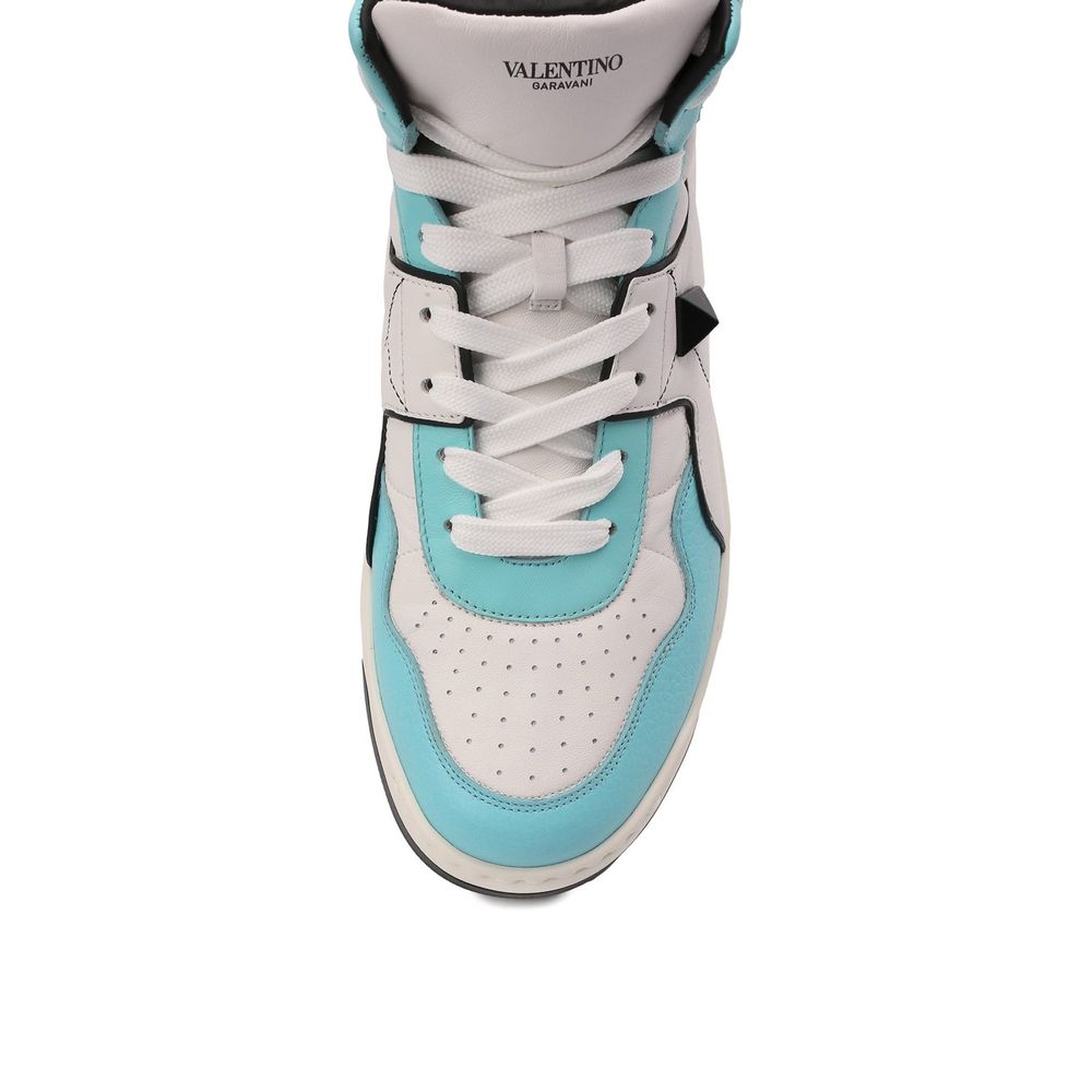Valentino Garavani White Calfskin High Top Sneakers | Regal Royce