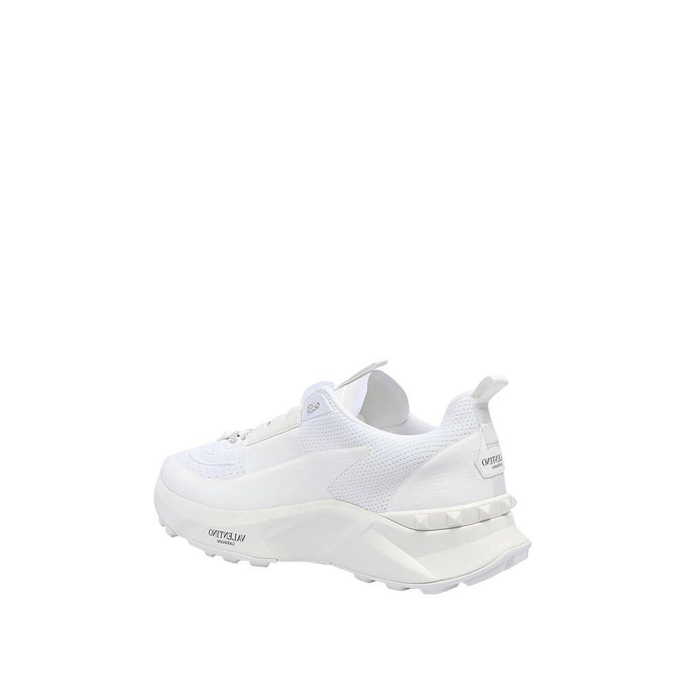 Valentino Garavani White Fabric Athletic Sneakers | Regal Royce
