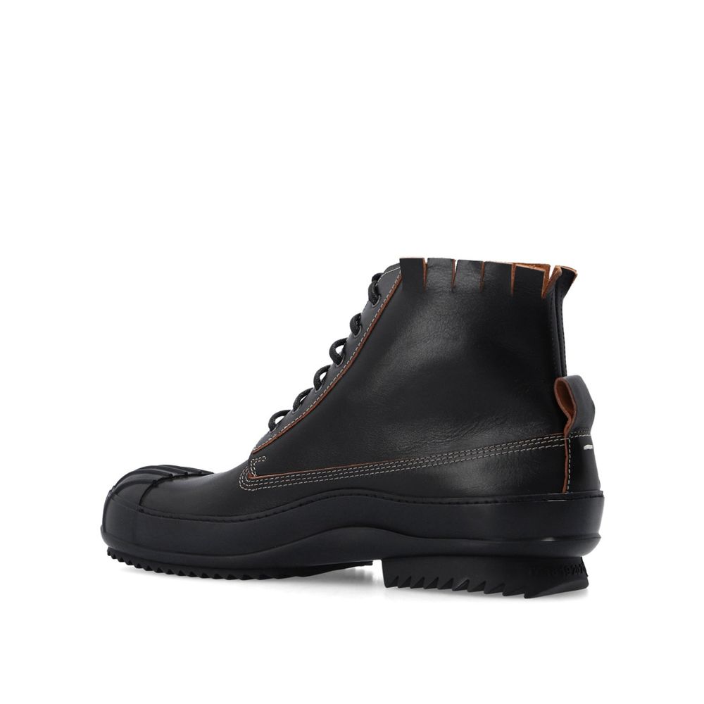 Maison Margiela Black Calfskin Lace-Up Boots | Regal Royce