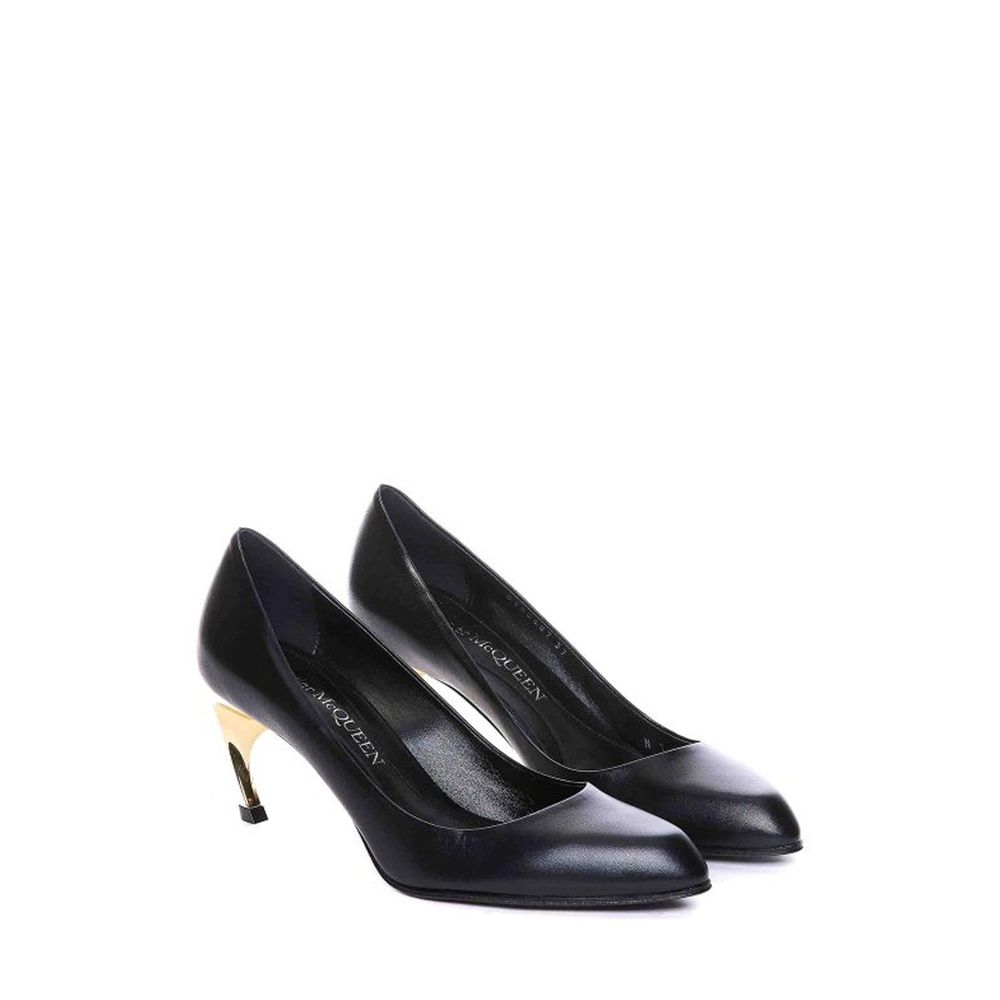 Alexander McQueen Black Lambskin High Heel Pumps | Regal Royce