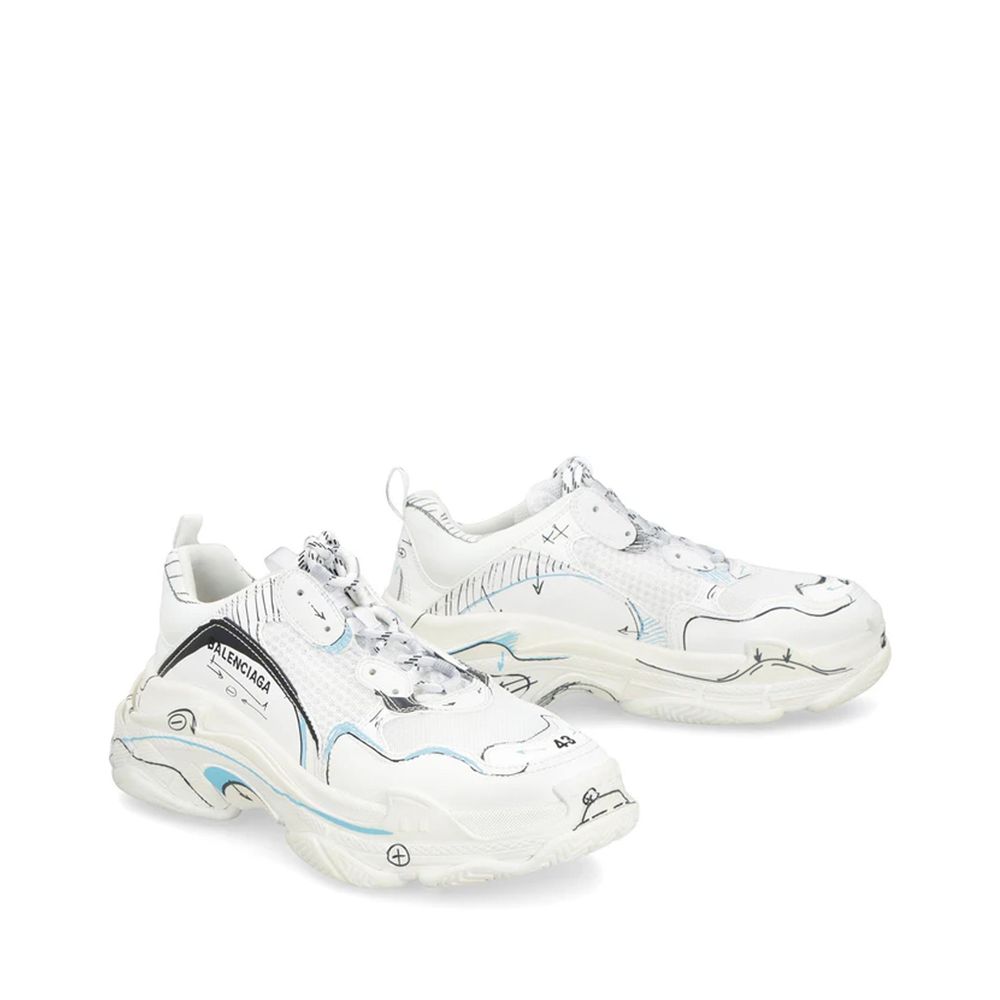 Balenciaga White Calfskin Chunky Sneakers | Regal Royce