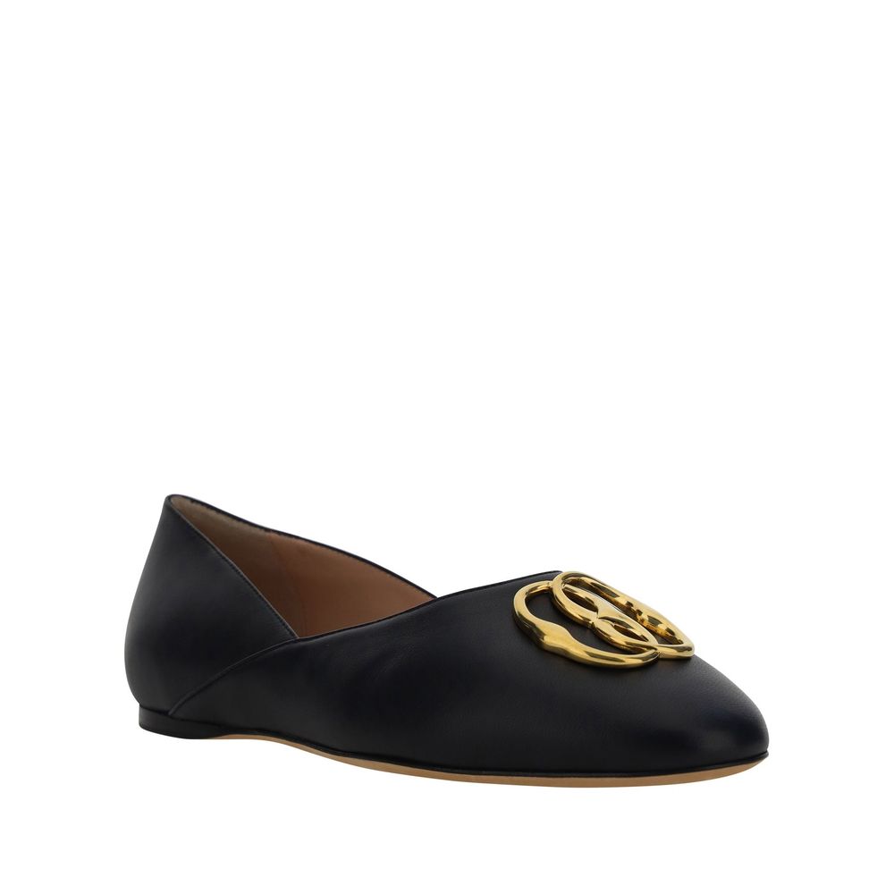 Bally Black Calfskin Ballet Flats | Regal Royce