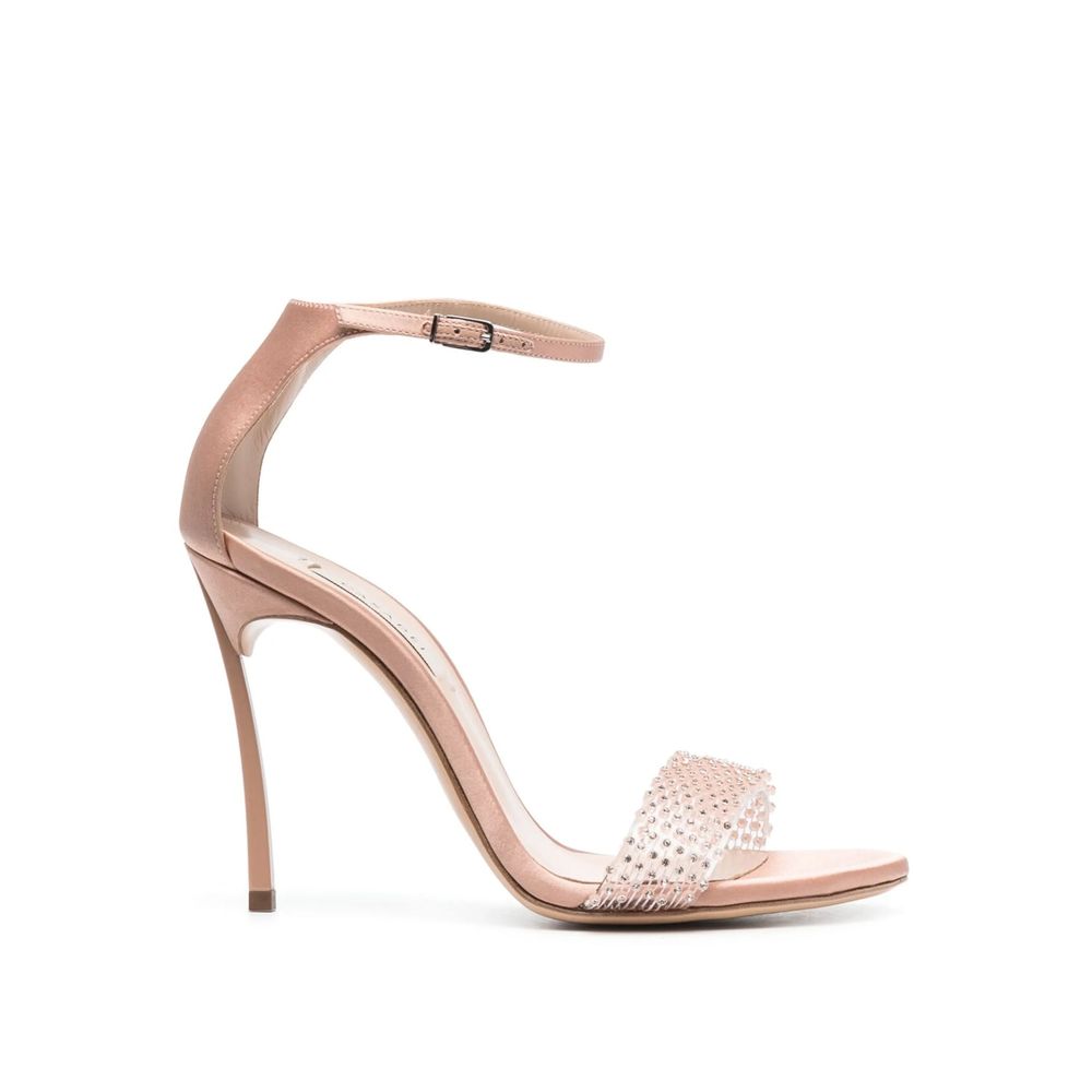 Casadei Beige Silk Stiletto Heel Sandals | Regal Royce