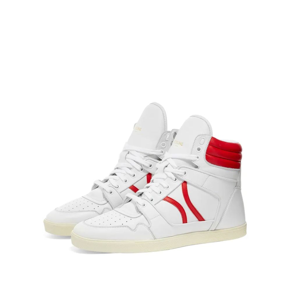 Celine White Lamb Leather Athletic Sneakers | Regal Royce