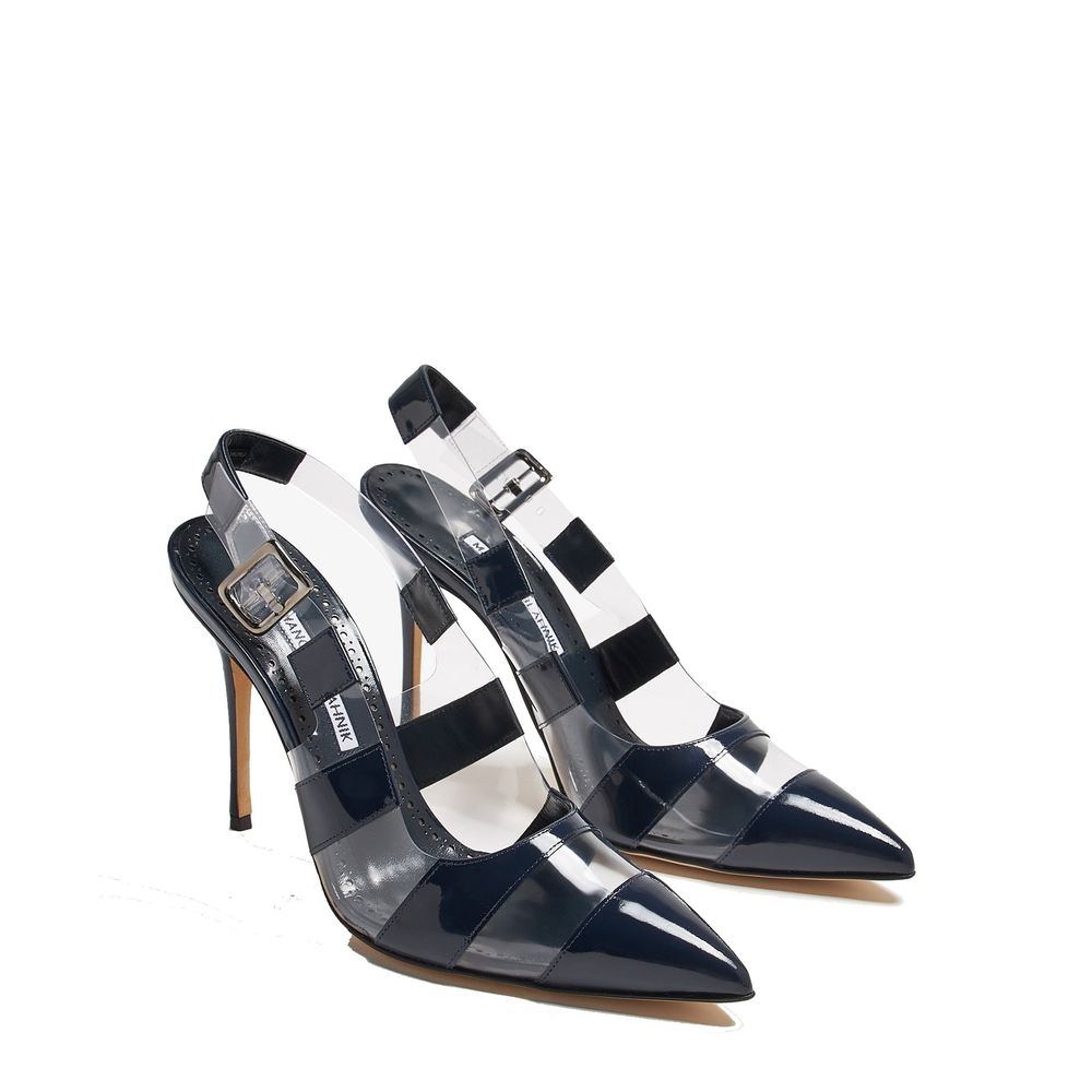 Manolo Blahnik Blue Calfskin High Heel Pumps | Regal Royce