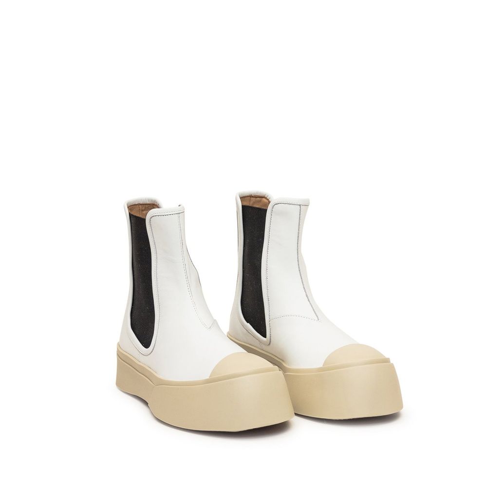 Marni White Calfskin Chelsea Boots | Regal Royce