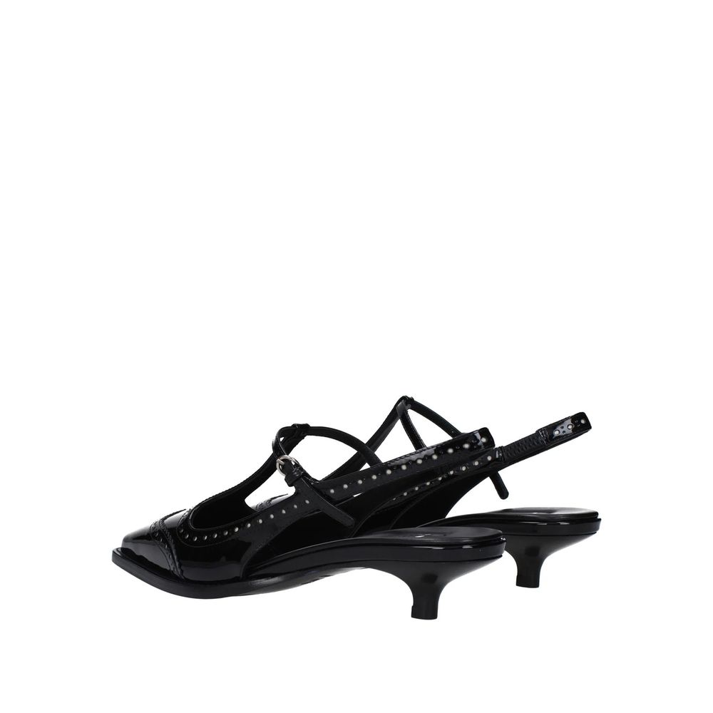 Miu Miu Black Calfskin Mid Heel Pumps | Regal Royce