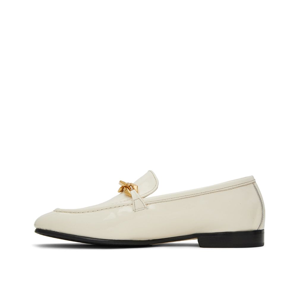 Jimmy Choo White Calfskin Slip-On Loafers | Regal Royce