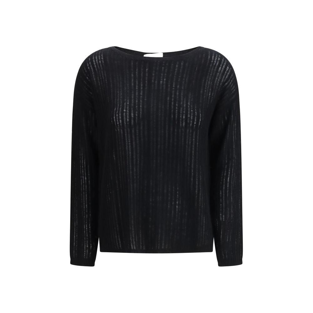 Allude Black Cashmere Cashmere Sweater | Regal Royce