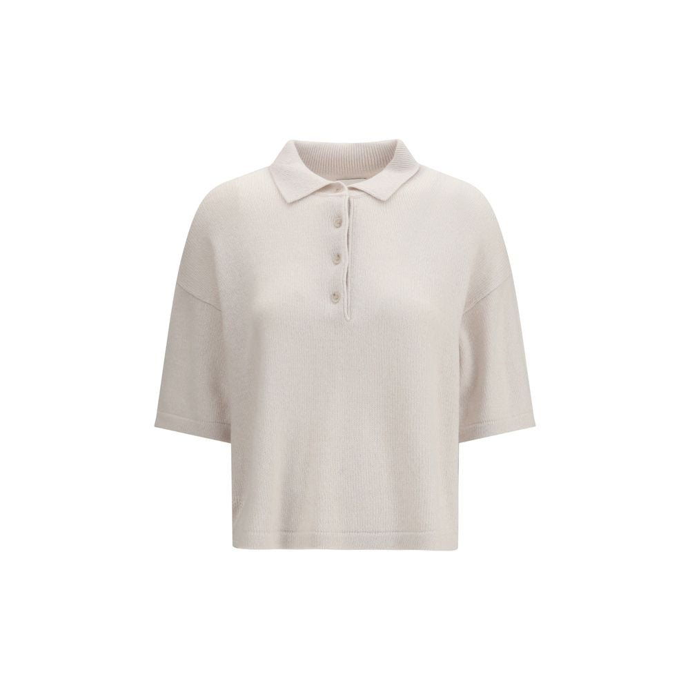 Allude Cream Cashmere Polo Shirt | Regal Royce