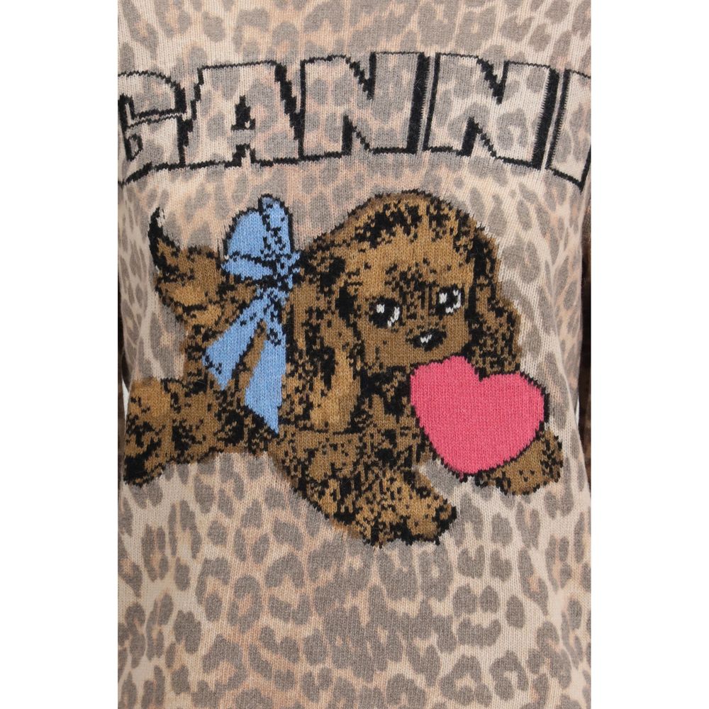 Ganni Brown Wool Sweatshirt | Regal Royce