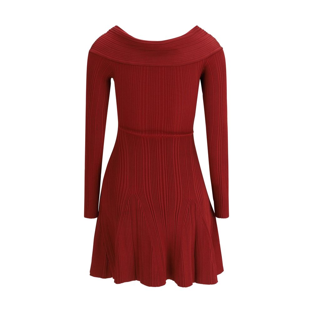 Self-Portrait Bordeaux Viscose Casual Dress | Regal Royce