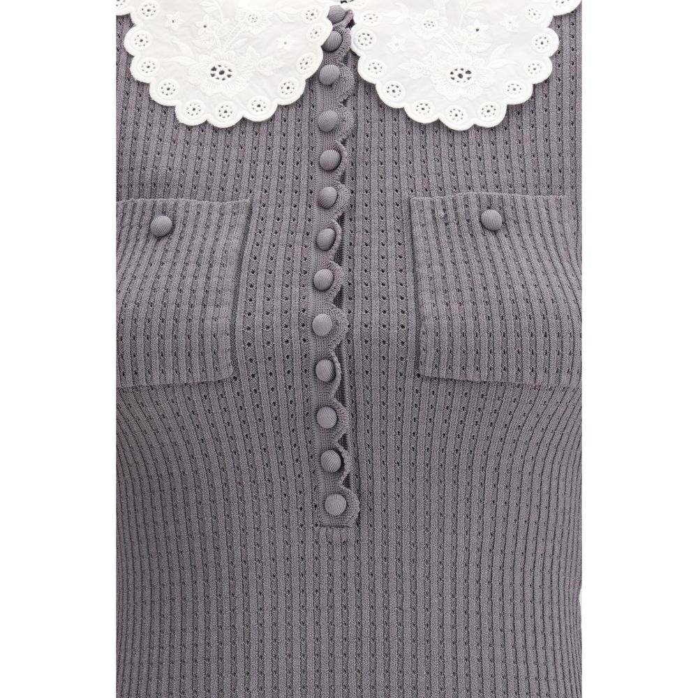 Self-Portrait Gray Viscose Shirt | Regal Royce