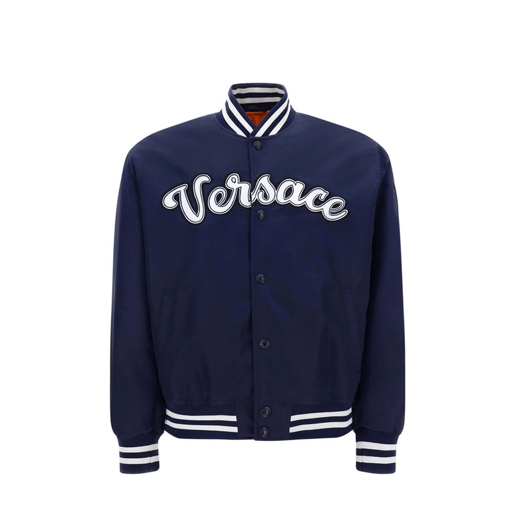 Versace Blue Nylon Bomber | Regal Royce