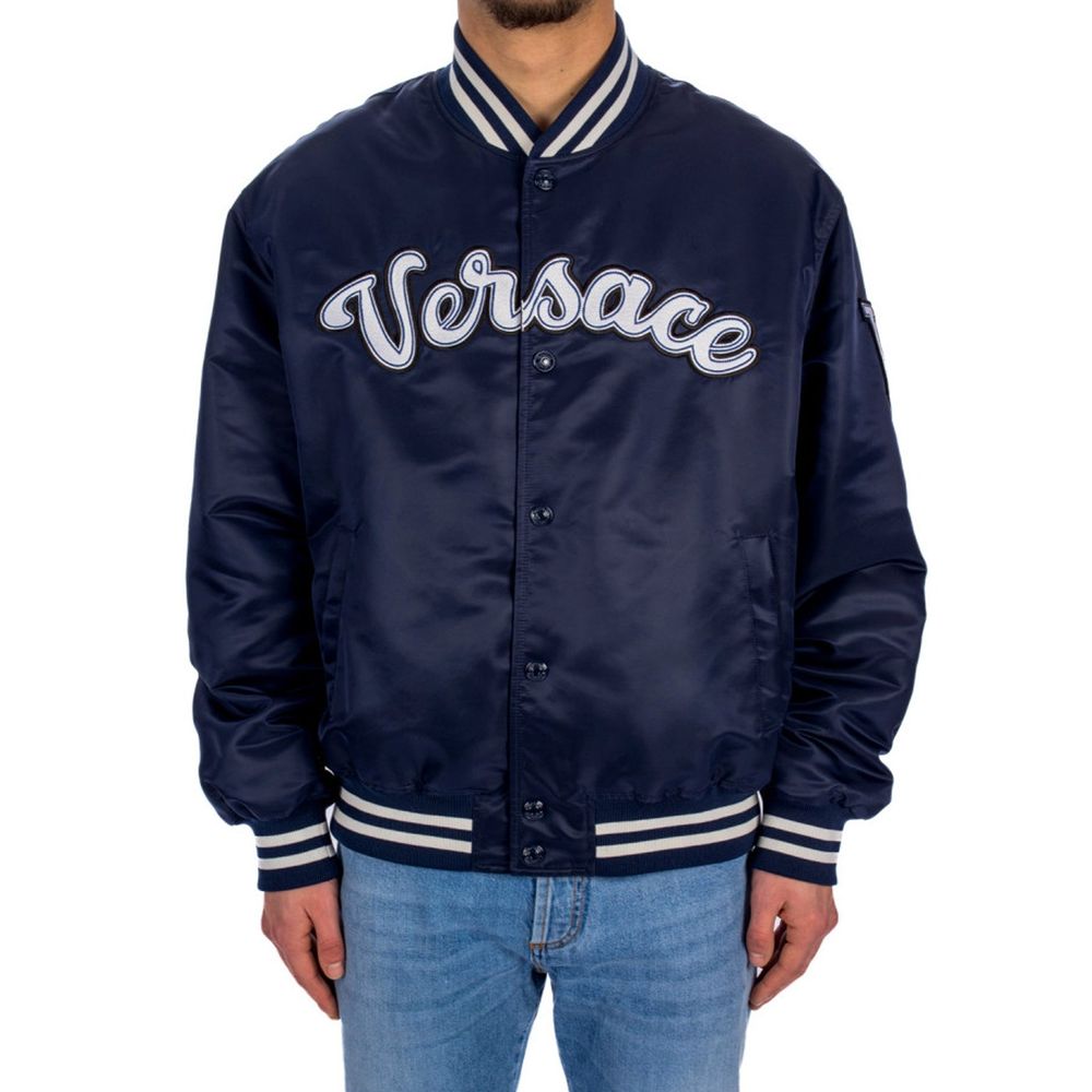 Versace Blue Nylon Bomber | Regal Royce