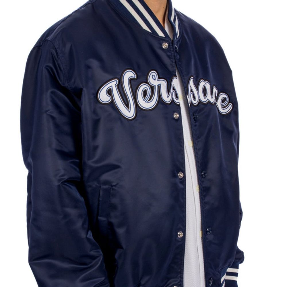 Versace Blue Nylon Bomber | Regal Royce