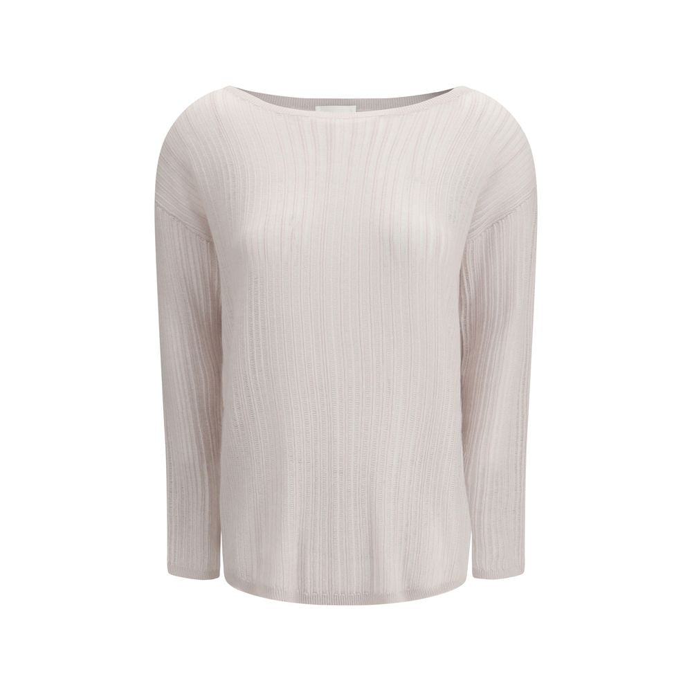 Allude White Cashmere Cashmere Sweater | Regal Royce