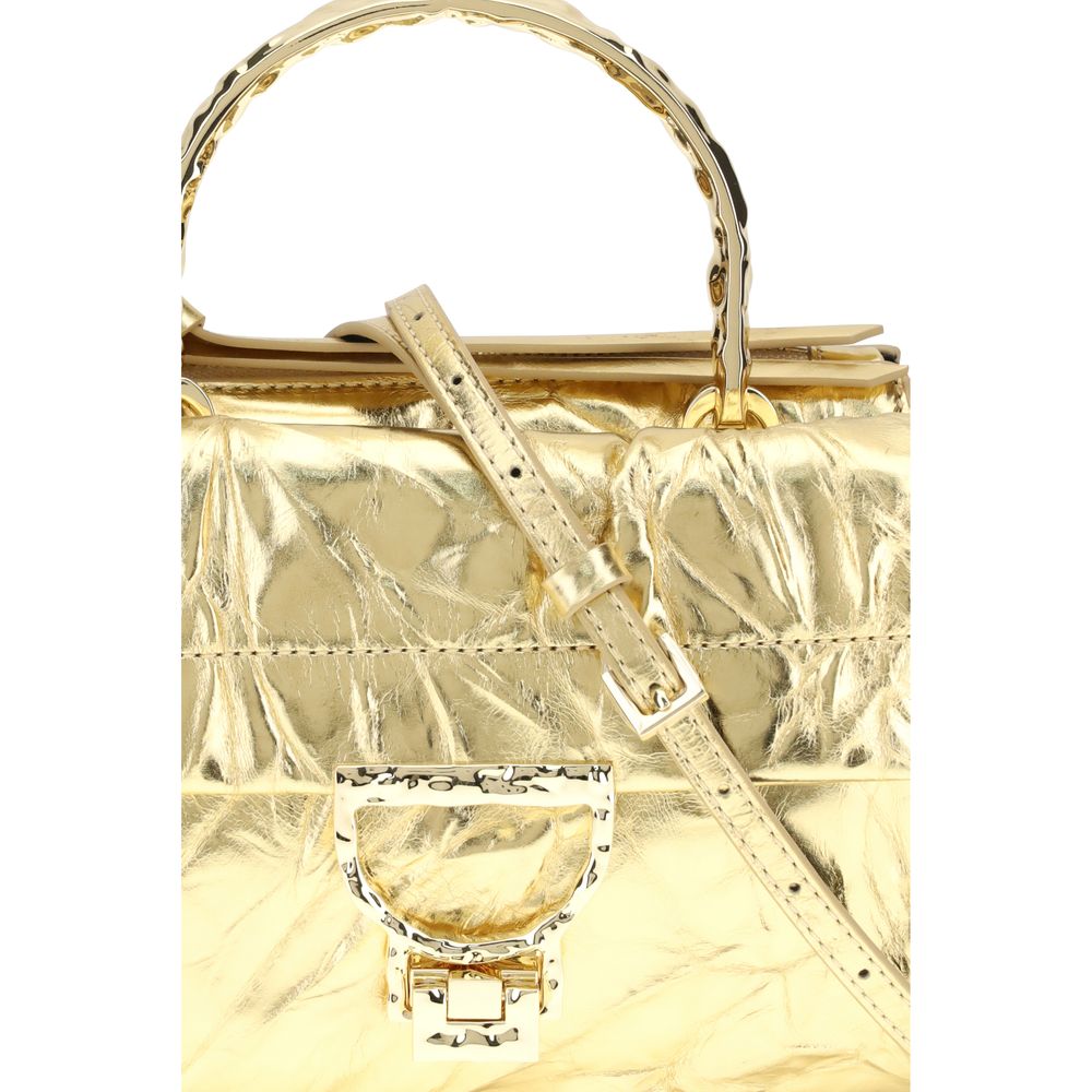 Coccinelle Gold Calf Leather Bos Taurus Handbag | Regal Royce