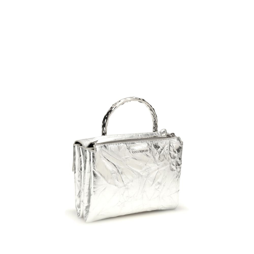 Coccinelle Silver Calf Leather Bos Taurus Handbag | Regal Royce