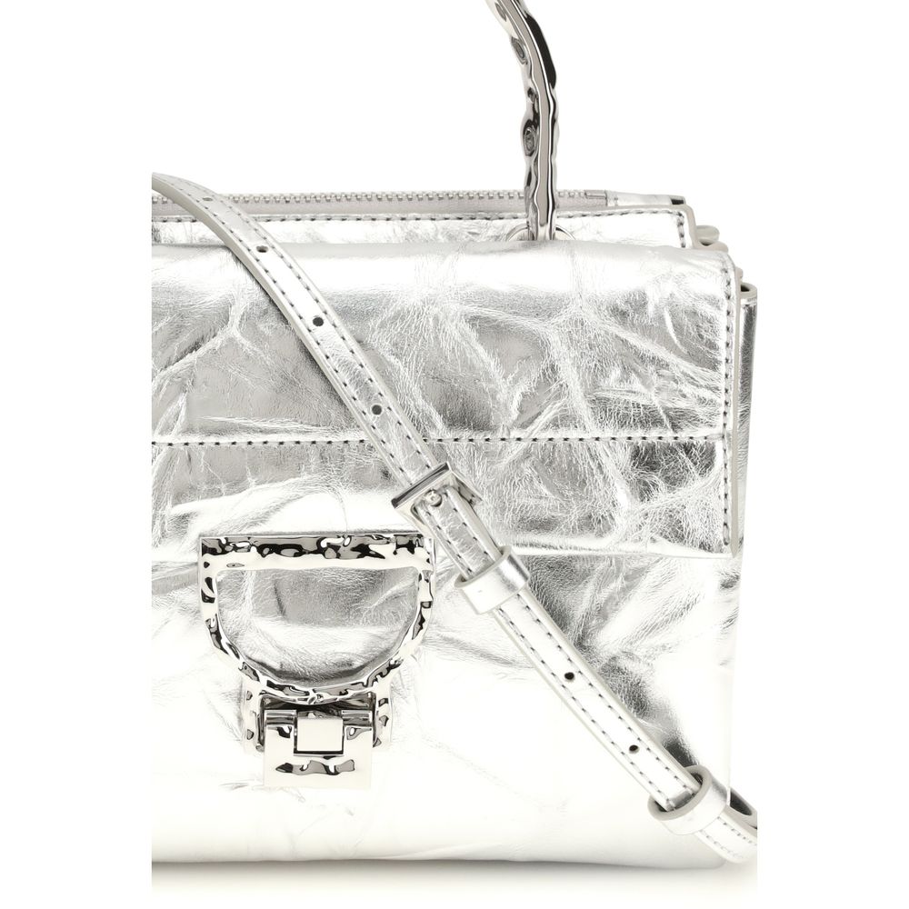 Coccinelle Silver Calf Leather Bos Taurus Handbag | Regal Royce