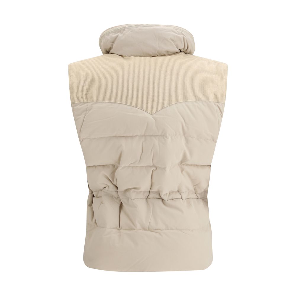 Marant Etoile Beige Polyamide Sleveless Jacket | Regal Royce
