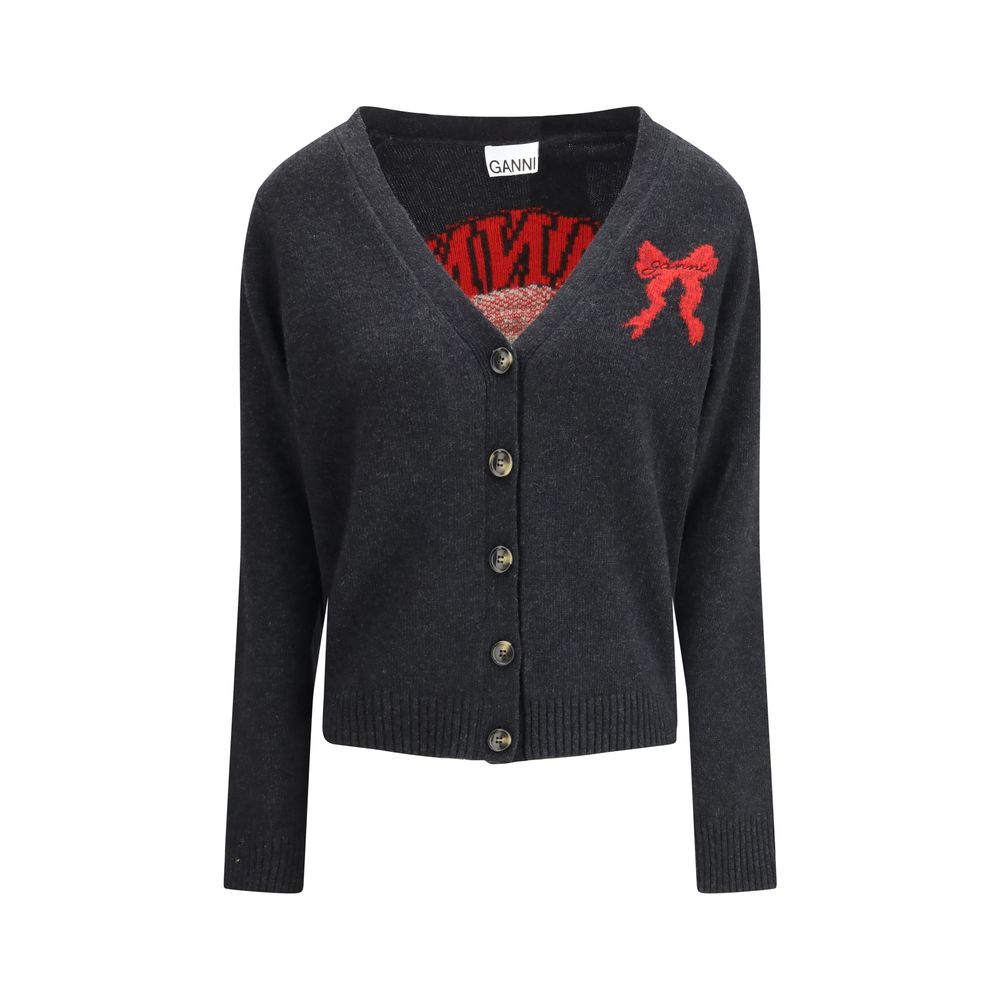 Ganni Gray Wool Cardigan | Regal Royce