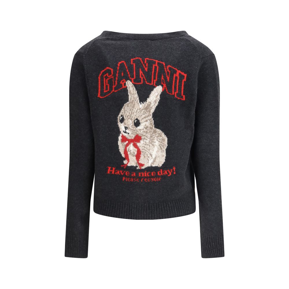 Ganni Gray Wool Cardigan | Regal Royce