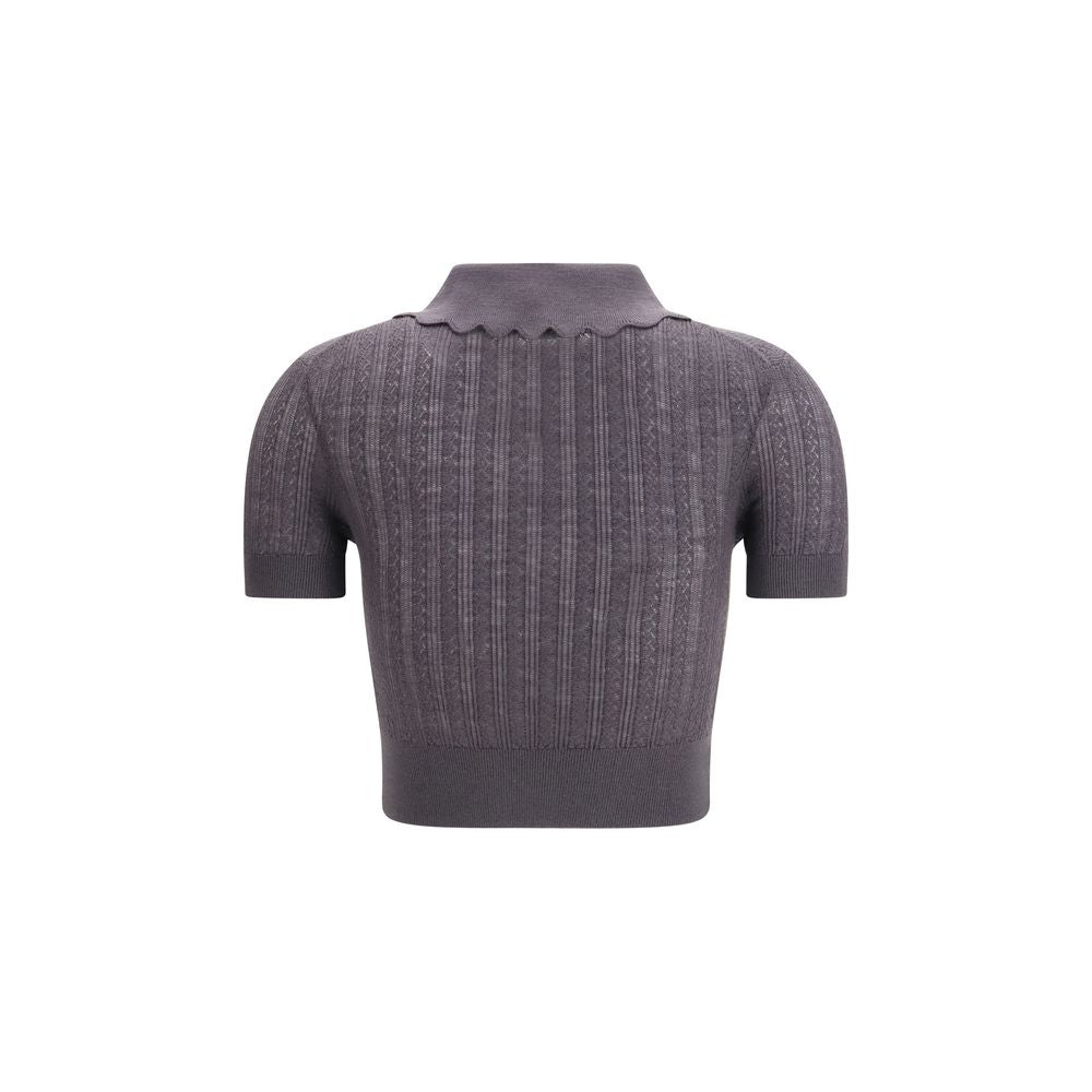 Self-Portrait Gray Wool Top | Regal Royce