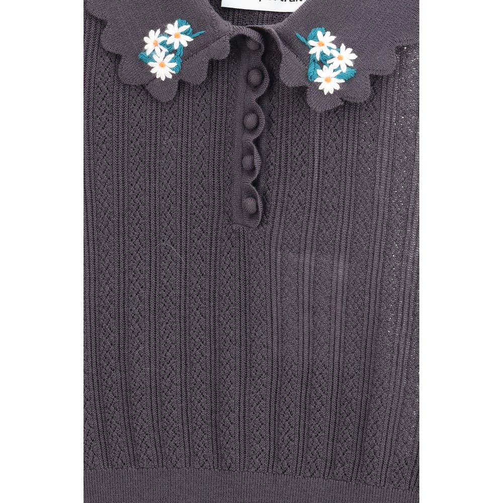 Self-Portrait Gray Wool Top | Regal Royce