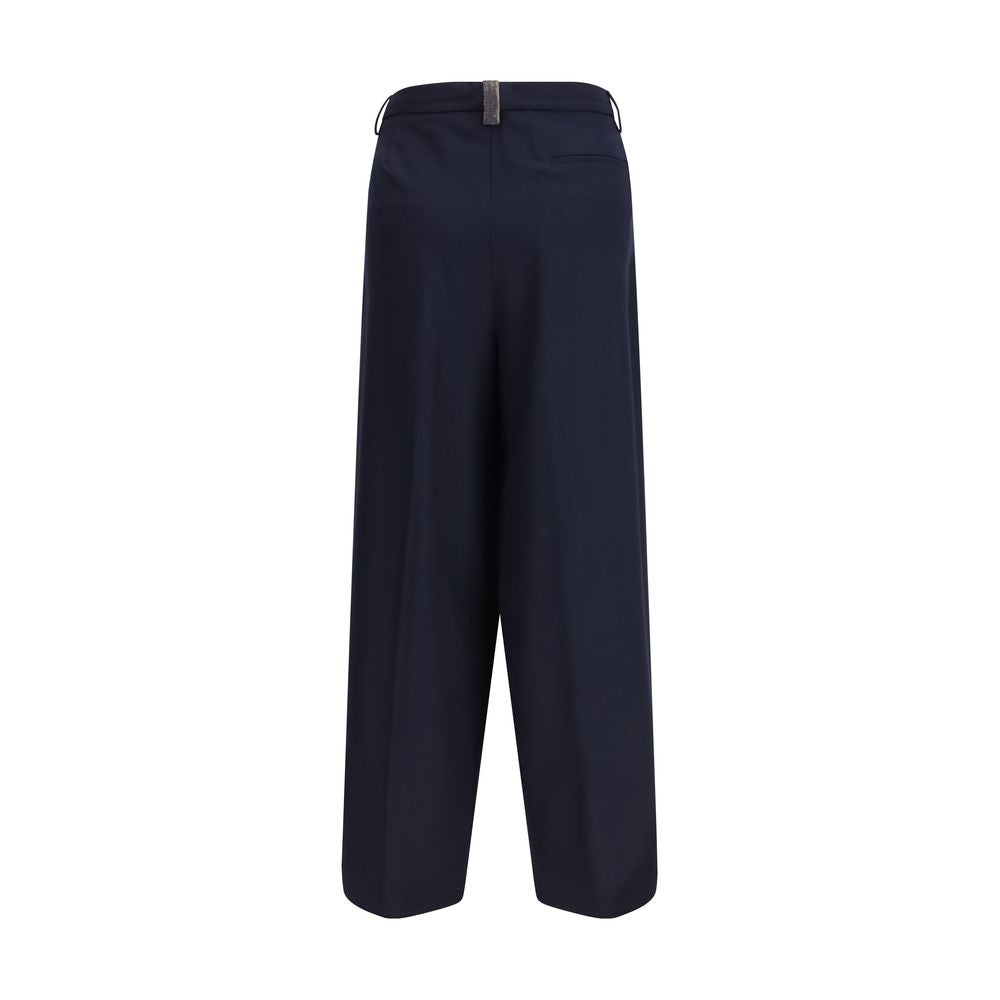 Fabiana Filippi Blue Polyester Casual Pants | Regal Royce