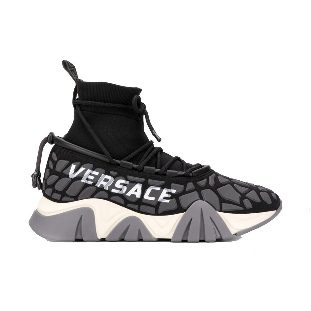 Versace Black Fabric Athletic Sneakers | Regal Royce
