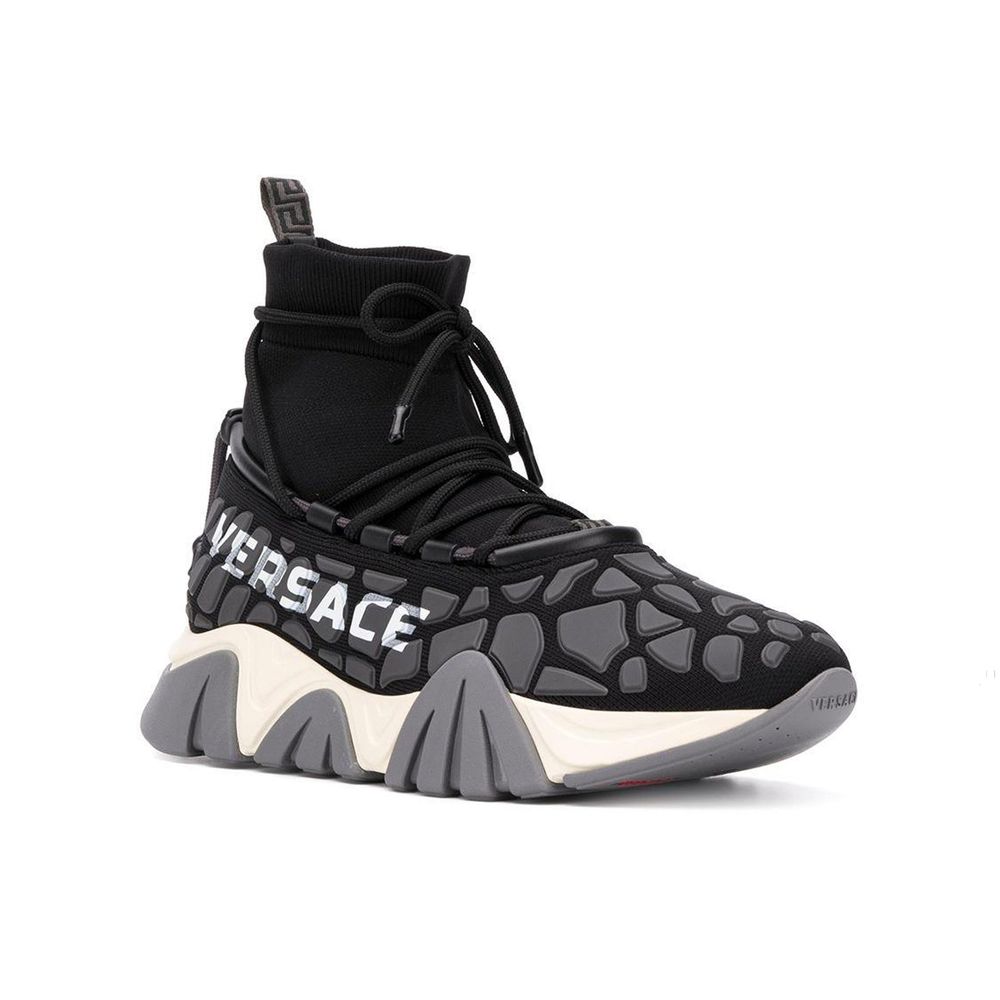 Versace Black Fabric Athletic Sneakers | Regal Royce